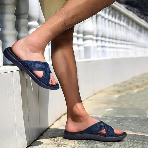 Vista 8 de ONCAI Sandalias cruzadas para hombre, soporte de arco, sandalias deportivas con plantilla ortopédica para fascitis plantar