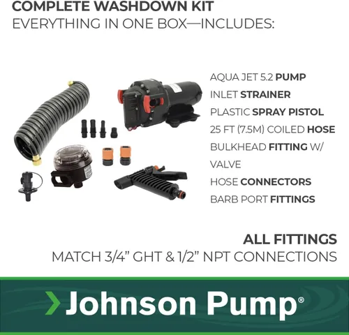 Vista 3 de Johnson Pumps of America 64534 kit de bomba para lavar jets de agua marina