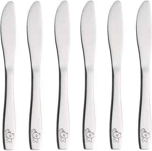 Vista 11 de ANNOVA Juego de cubiertos seguros para niños de acero inoxidable, tenedores para niños, cucharadas para niños, utensilios de metal para lonchera