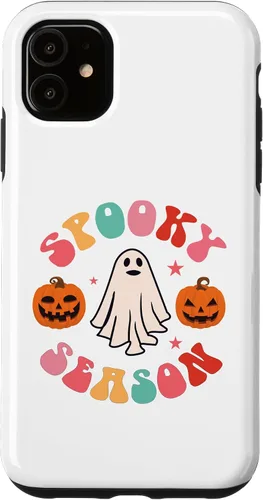 Vista 8 de Retro Halloween Cute Ghost Spooky Season Funny Case for iPhone 17