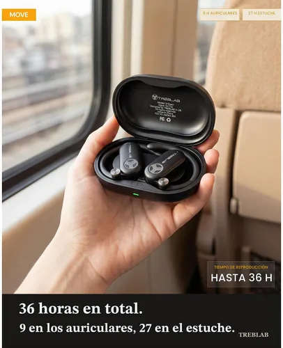 Vista 6 de TREBLAB X-Open - Auriculares inalámbricos True Open Ear de oído abierto, comodidad ligera, ajuste detrás de la oreja, sonido envolvente, micrófono