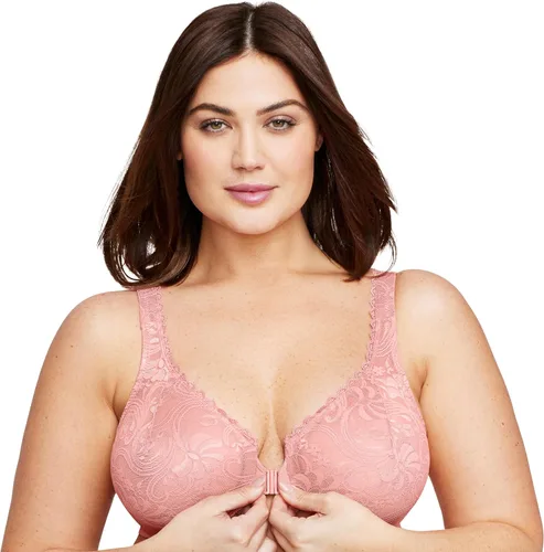 Vista 3 de Glamorise Women's Plus Size Wonderwire Lace Front-Closure Underwire #9245