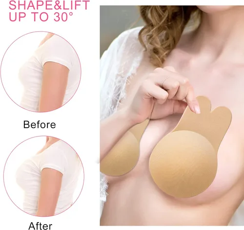 Vista 5 de ONESING 6 Pairs Adhesive Bra Invisible Bra Sticky Bra Strapless Backless Bra Nipple Covers for Women Reusable Pasties