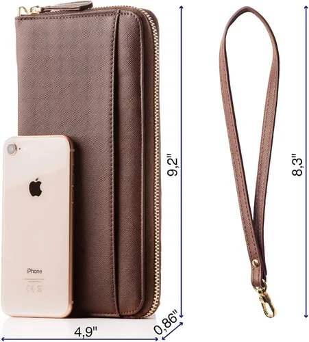 Vista 6 de Travel Document Organizer - RFID Passport Wallet Case Family Holder Id Wristlet