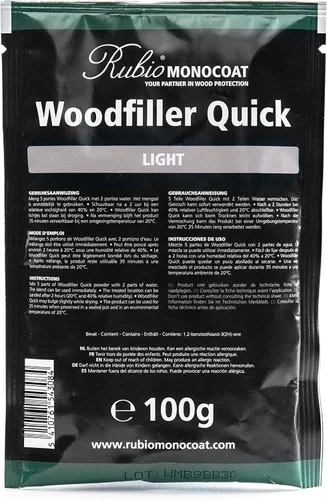 Vista 7 de Rubio Monocoat Woodfiller Quick (oscuro), bolsa de 3.53 onzas Masilla de relleno de madera de curado rápido para carpintería interior y parcheo