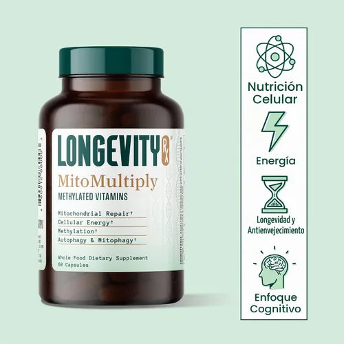 Vista 8 de MitoMultiply - Soporte mitocondrial con glutatión, SOD, catalasa, NADH, Bacillus Subtilis - Aumenta la energía celular, absorción, biodisponibilidad