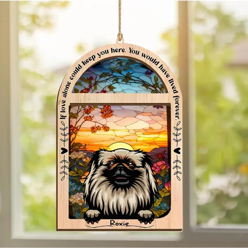 Vista 57 de LOVELYPOD Adorno de Navidad personalizado de sabueso afgano, atrapasoles con nombre, regalos de pérdida de mascotas, regalos para amantes
