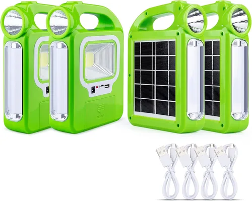 Vista 7 de Linterna solar para camping, accesorios esenciales, linterna LED recargable para cortes de energía, luces de tienda de campaña para emergencias