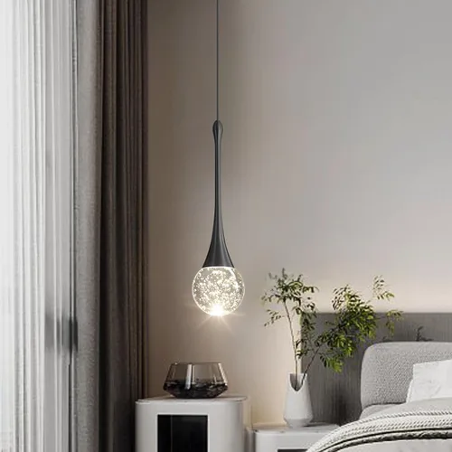 Vista 42 de Lámparas colgantes modernas para isla de cocina, LED, regulable, cristal glamuroso, iluminación colgante de techo para comedor, pasillo, dormitorio
