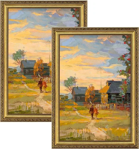 Vista 19 de eletecpro 8x10 Vintage Picture Frame, Glass Cover, Gold, 2-Pack Dorado