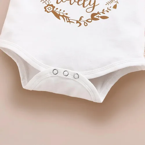 Vista 6 de Aoswep Ropa de bebé niña recién nacida, ropa de verano, mameluco corto con diadema de 0 a 18 meses