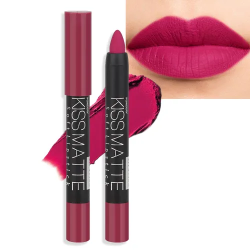 Vista 24 de BINGBRUSH Lápiz labial mate de larga duración, tinte de delineador de 01