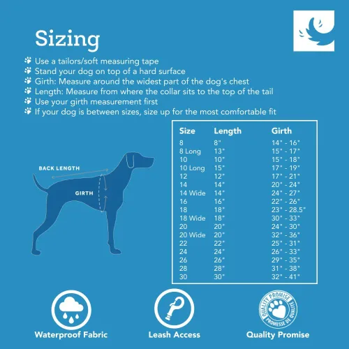Vista 3 de RC Pet Products Cascade - Abrigo para perro, chaqueta esencial para todo tipo de clima, talla 8, azul ártico