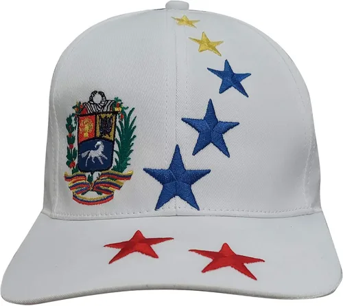 Vista 4 de Gorra de Venezuela 7 Estrellas Ajustable Unicolor Venezolano 7-Estrellas Gorra