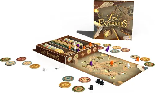 Vista 4 de Ludonaute Juego de mesa Lost Explorers - Embárcate en una búsqueda mundial para descubrir un mundo perdido. Juego de estrategia para niños