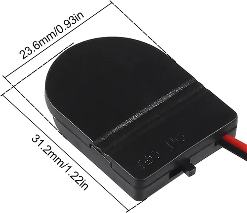 Vista 2 de 20 soportes de batería CR2032, soporte de batería CR2032 con interruptor, soporte para celda de moneda, 1 funda de batería de botón CR2032 de 3 V