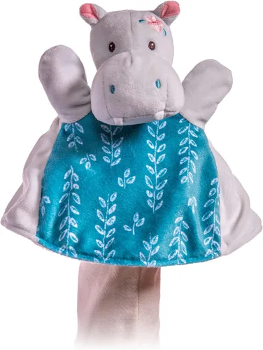 Vista 4 de Mary Meyer Marioneta de mano Lovey juguete suave, 9 pulgadas, joya hipopótamo