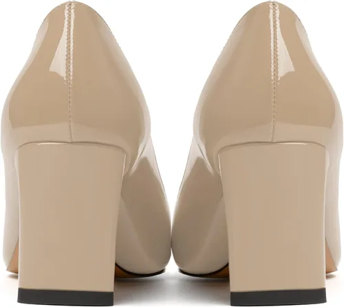 Vista 4 de Zapatos de tacón medio grueso para mujer, con puntera puntiaguda, de 2.5 pulgadas