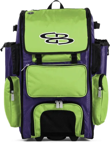 Vista 48 de Boombah Rolling Superpack - Bolsa para equipo de béisbol/sóftbol, varios colores, mango telescópico y capacidad para 4 murciélagos, versión