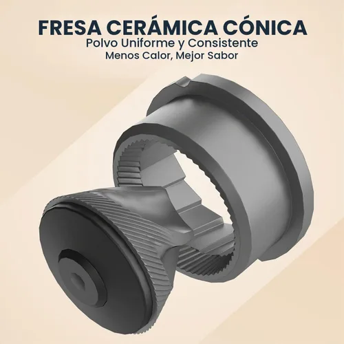 Vista 7 de CEVING Primer Molinillo de Café Recargable que Muele Mientras se Carga, Molienda 1.7X Más Rápida con 38 Configuraciones Ajustables Externas, Fresas