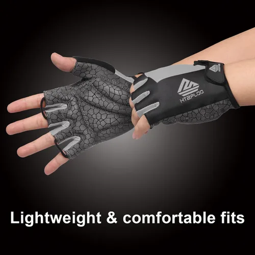 Vista 7 de HTZPLOO Guantes de bicicleta guantes de ciclismo guantes de ciclismo de medio dedo guantes de bicicleta para hombres y mujeres con almohadilla