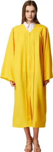 Vista 18 de MyGradDay Batas de coro unisex mate para iglesia, bautismo, oficiante, confirmación, vestido de graduación, bata de pastor y jueces Negro
