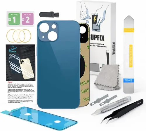 Vista 33 de Back Glass Replacement for iPhone 12mini 5.4 inches with Repir Tools Big Hole OEM Rear Cover Glass Pre-Installed Adhesive Black for DIY Lover