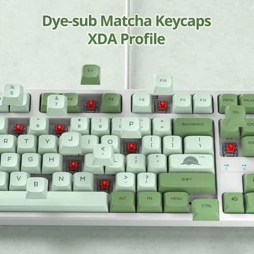 Vista 6 de Teclado mecánico 75% para juegos, 87 teclas compactas TKL con cable, interruptores rojos lineales con cable USB NKRO RGB Teclado retroiluminación