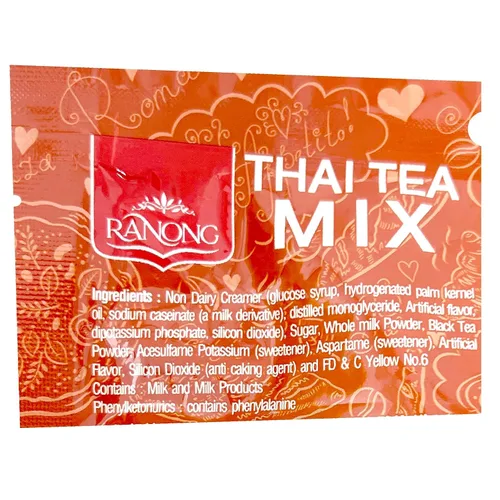Vista 3 de Mezcla de té tailandés instantáneo Ranong Tea 10 bolsitas