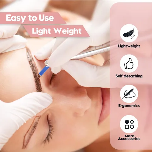 Vista 4 de Kit de microblading, kit de microblade para cejas Microblading Pen con cuchillas de microblading Suministros de microblading para suministros