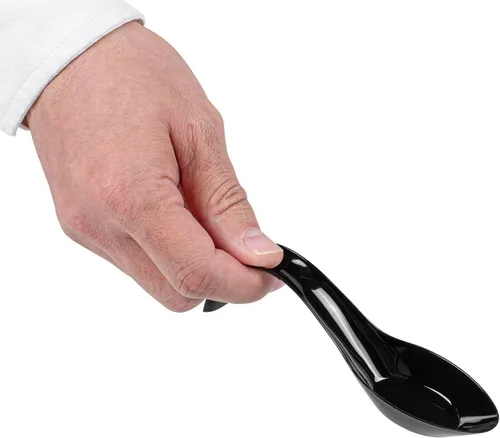 Vista 9 de Restaurantware -Cucharas de lágrima de 5 pulgadas, 100 cucharas de estilete - Cuenca desechable, con sangría, cucharas de degustación de plástico