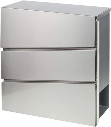 Vista 8 de Buzones con cerradura con llaves, buzón de correo montado en la pared al aire libre con gran capacidad, 14 3/10 x 4 1/10 x 13 pulgadas, negro