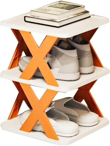 Vista 7 de Organizador de almacenamiento de zapatos de varias capas, zapatero estrecho y vertical, pequeño soporte vertical para zapatos, organizador