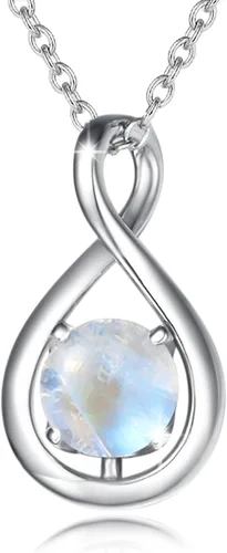 Vista 40 de FANCIME Dainty Infinity Birthstone Necklaces Sterling Silver Pendant abr-04