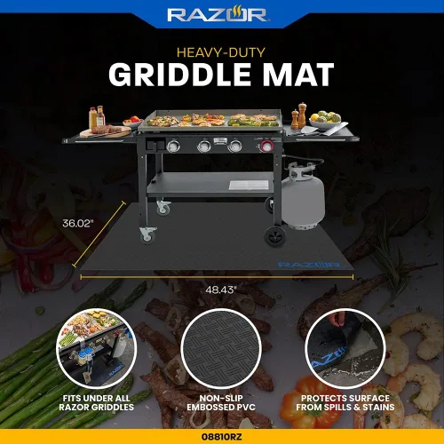 Vista 4 de Razor - Alfombrillas resistentes para parrilla al aire libre, reutilizables y fáciles de limpiar, se ajustan a todas las planchas de afeitar