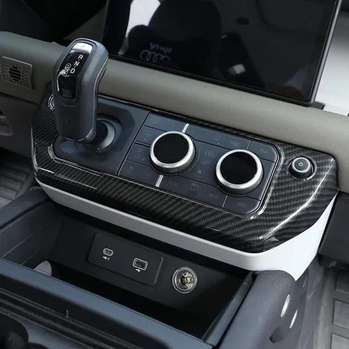 Vista 3 de Marco de botón de modo de aire acondicionado con control central ABS para Land Rover Defender 110 2020 Accesorios de coche