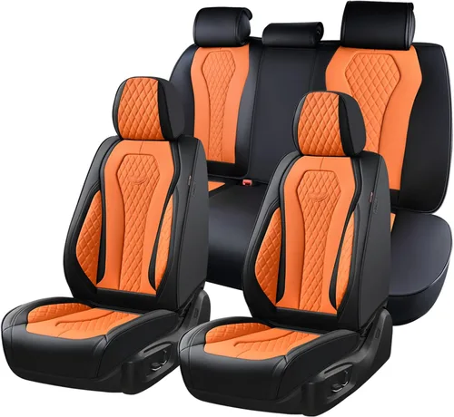 Vista 43 de Coverado Fundas de asiento de automóvil, fundas de asiento delantero, funda de asiento de coche beige, fundas impermeables para asiento