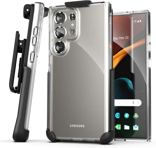 Vista 10 de Encased Funda para Samsung Galaxy S24 con clip para cinturón (transparente) (S24)