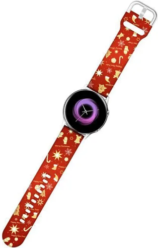 Vista 3 de Elegante correa de reloj de Navidad transpirable compatible con Samsung Galaxy Watch de 1.654 pulgadas/Active/Active2 1.57/1.732 pulgadas/Galaxy