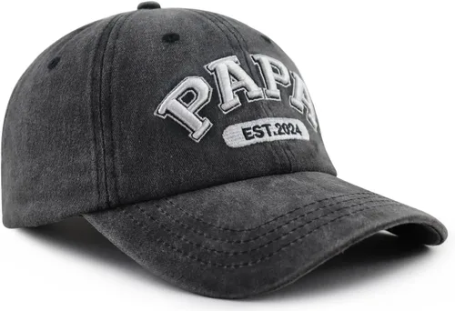Vista 3 de Papa Est 2024 - Gorra de béisbol para hombre, divertida gorra de béisbol ajustable de algodón bordado en 3D