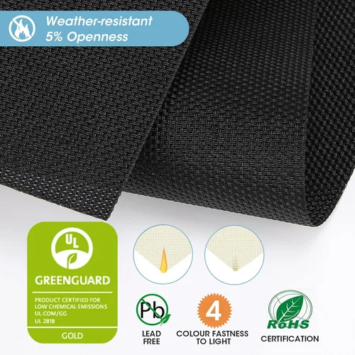 Vista 3 de SmartWings Persianas motorizadas para patio, persianas enrollables para exteriores, para porche, impermeables, funcionan con Alexa Google, motor