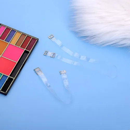 Vista 6 de 4 pares de correas invisibles transparentes para el brasier antideslizantes y ajustables, correas de repuesto suaves y transparentes para el hombro