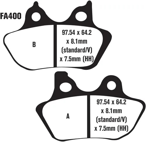 Vista 2 de EBC Brakes EBPCK1029 Kit completo de cambio de pastillas de freno semisinterizadas