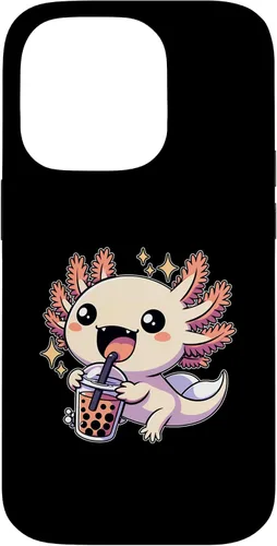 Vista 16 de Funda de té de burbujas japonesa para iPhone 11 Pro Max Kawaii axolotl Boba