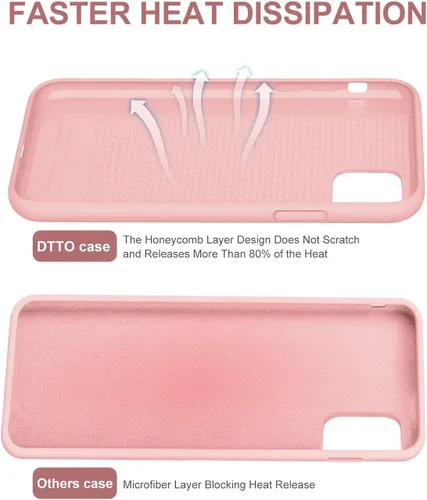 Vista 6 de DTTO - Carcasa para iPhone 11, [serie Romance] completamente de silicona [cámara mejorada y protección de pantalla] con amortiguación de diseño
