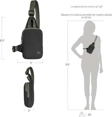 Vista 5 de Travelon Eslinga compacta antirrobo The Voyages Negro