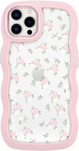 Vista 20 de ZCDAYE Funda compatible con iPhone 11, diseño floral estético, bonita funda rizada y ondulada para mujeres y niñas, funda de TPU suave a prueba