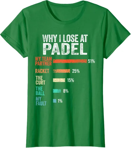 Vista 37 de Why I Lose at Padel Funny Game Padel Hombres Mujeres Camiseta de Padel
