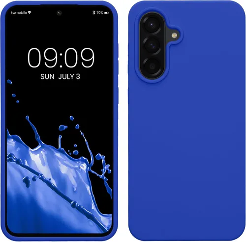 Vista 147 de kwmobile Funda Compatible con Samsung Galaxy A14 5G - Funda de teléfono de TPU y silicona con acabado suave - Verde Lima