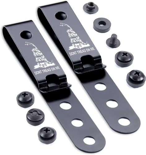 Vista 35 de HolsterSmith - Clip universal de metal para cinturón para hacer fundas, modelo 5, (3 agujeros), color negro táctico